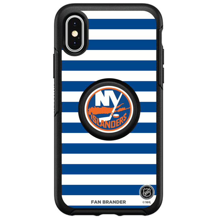OtterBox Otter + Pop symmetry Phone case with New York Islanders Stripes Design