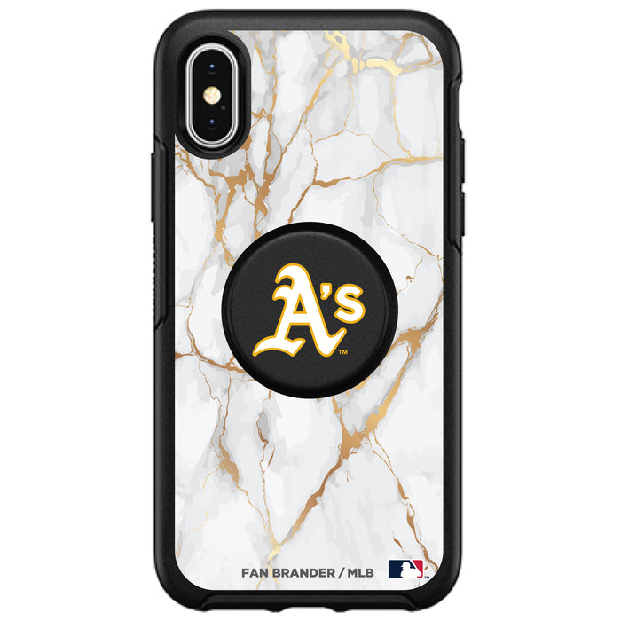 OtterBox Otter + Pop symmetry Phone case with Oakland Athletics White Marble design