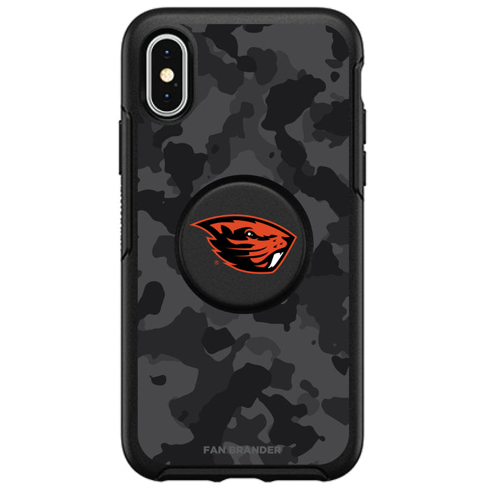 OtterBox Otter + Pop symmetry Phone case with Oregon State Beavers Primary Logo and Urban Camo design