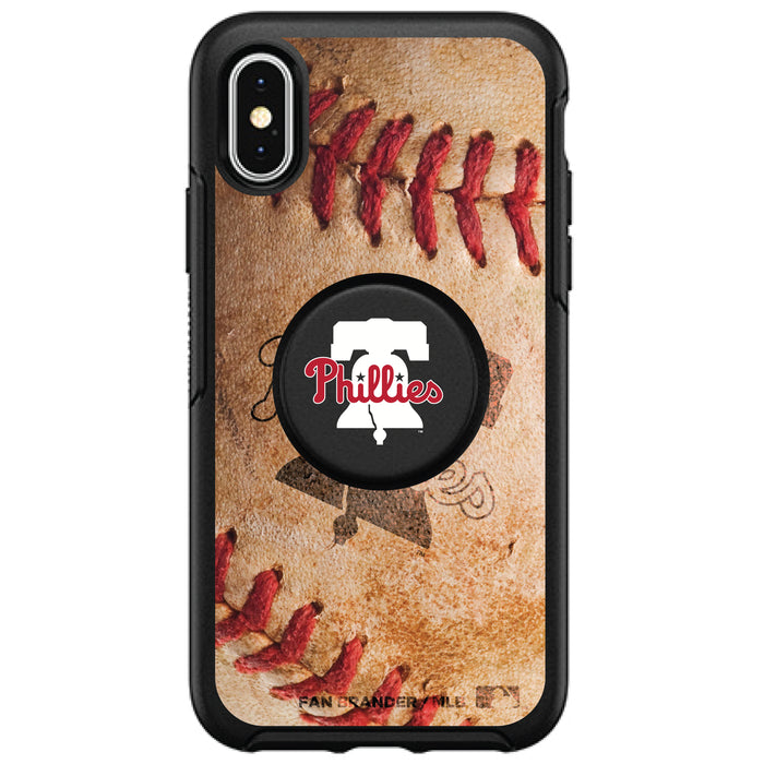 OtterBox Otter + Pop symmetry Phone case with Philadelphia Phillies Primary Logo with Baseball Design