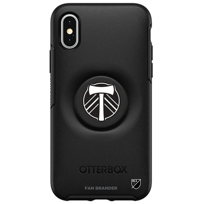 OtterBox Otter + Pop symmetry Phone case with Portland Timbers Urban Primary Logo in Black and White