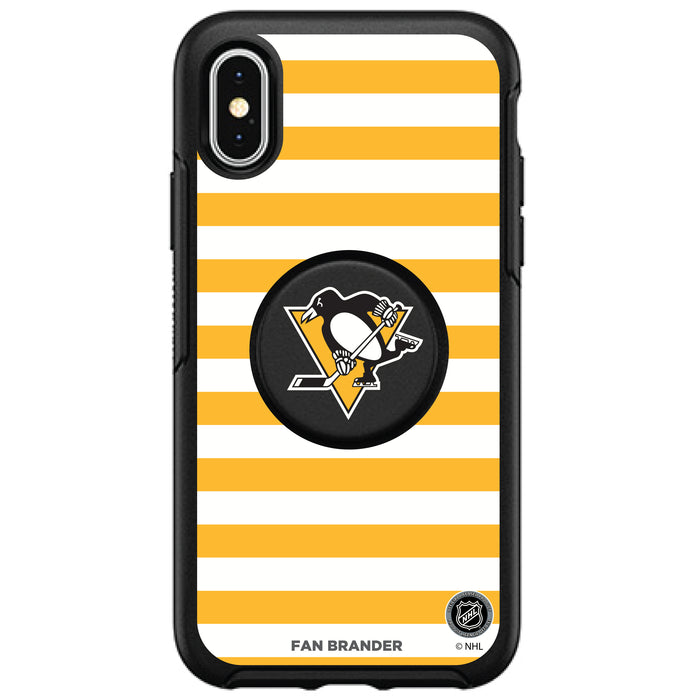 OtterBox Otter + Pop symmetry Phone case with Pittsburgh Penguins Stripes Design