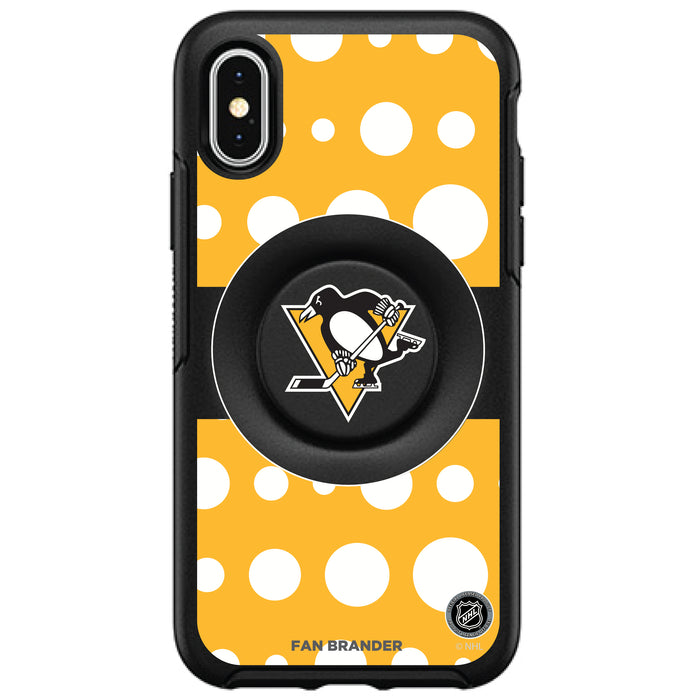 OtterBox Otter + Pop symmetry Phone case with Pittsburgh Penguins Polka Dots design