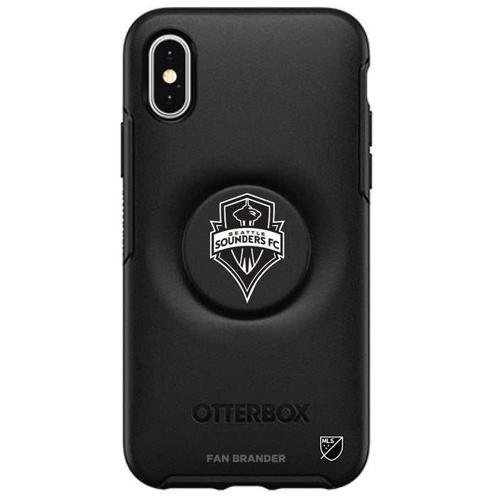 OtterBox Otter + Pop symmetry Phone case with Seatle Sounders Urban Primary Logo in Black and White