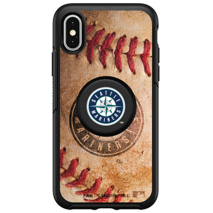 OtterBox Otter + Pop symmetry Phone case with Seattle Mariners Primary Logo with Baseball Design