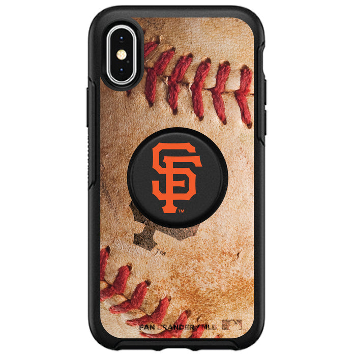 OtterBox Otter + Pop symmetry Phone case with San Francisco Giants Primary Logo with Baseball Design