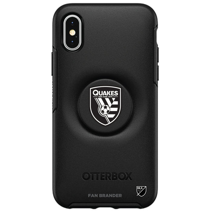 OtterBox Otter + Pop symmetry Phone case with San Jose Earthquakes Urban Primary Logo in Black and White