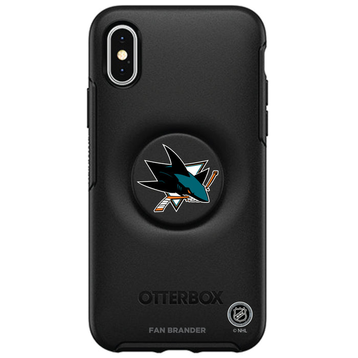 OtterBox Otter + Pop symmetry Phone case with San Jose Sharks Primary Logo