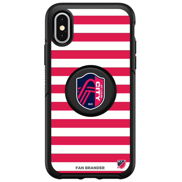 OtterBox Otter + Pop symmetry Phone case with St. Louis City SC Primary Logo with Stripes