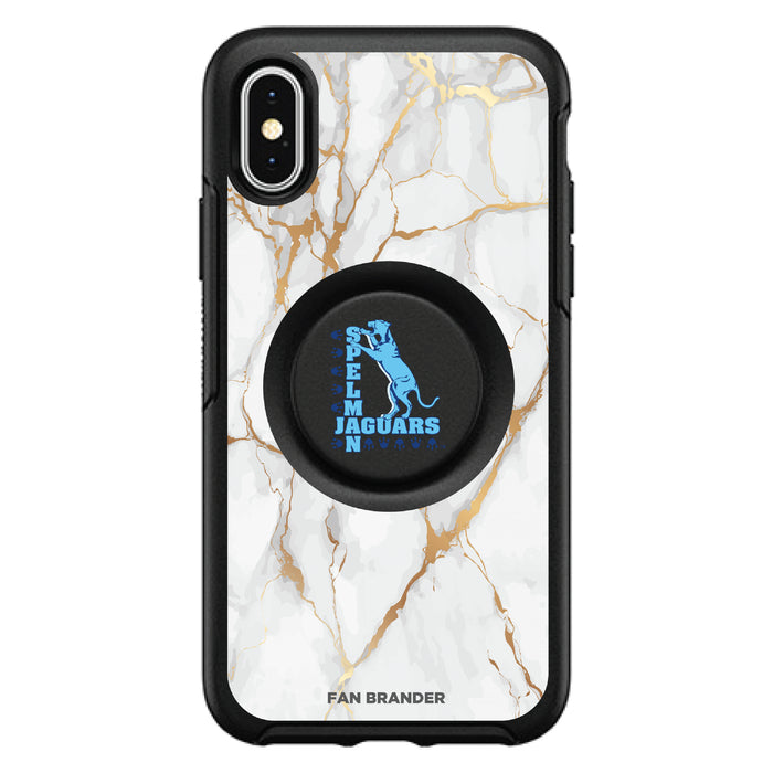 OtterBox Otter + Pop symmetry Phone case with Spelman College Jaguars White Marble Background