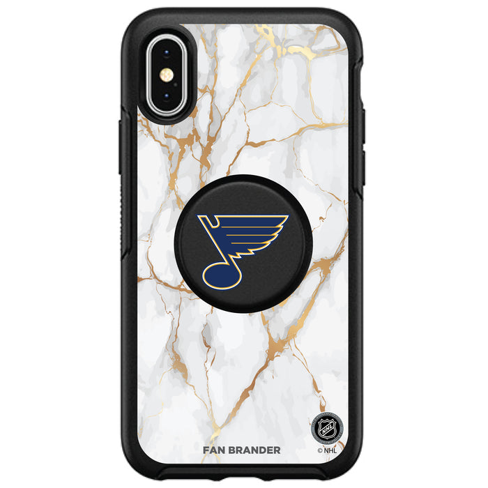 OtterBox Otter + Pop symmetry Phone case with St. Louis Blues White Marble design