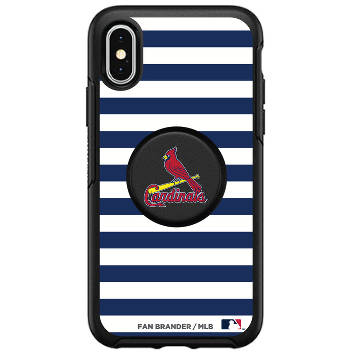 OtterBox Otter + Pop symmetry Phone case with St. Louis Cardinals Primary Logo and Striped Design