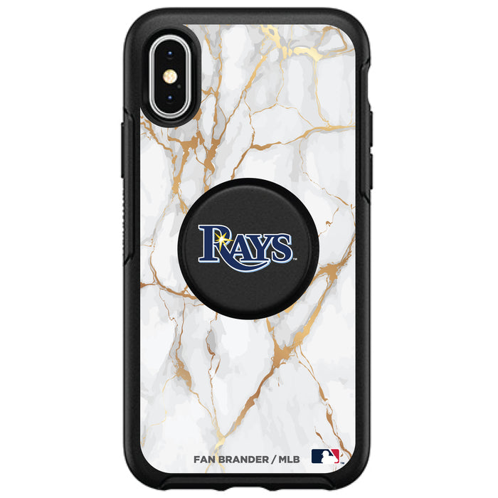OtterBox Otter + Pop symmetry Phone case with Tampa Bay Rays White Marble design
