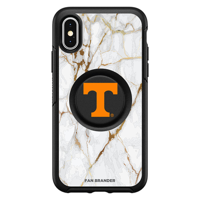 OtterBox Otter + Pop symmetry Phone case with Tennessee Vols White Marble Background