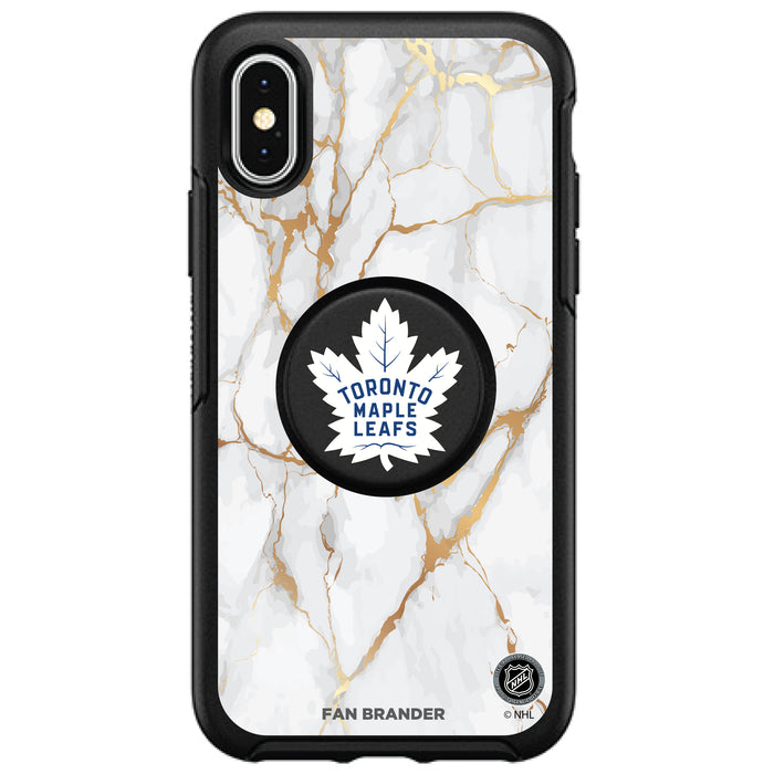 OtterBox Otter + Pop symmetry Phone case with Toronto Maple Leafs White Marble design