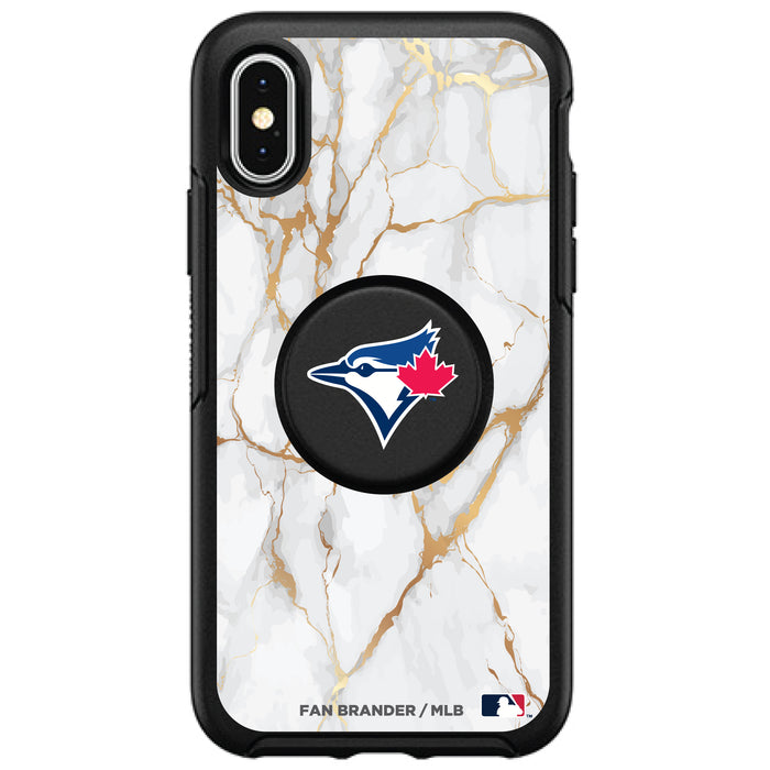 OtterBox Otter + Pop symmetry Phone case with Toronto Blue Jays White Marble design