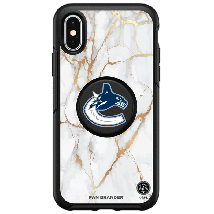 OtterBox Otter + Pop symmetry Phone case with Vancouver Canucks White Marble design