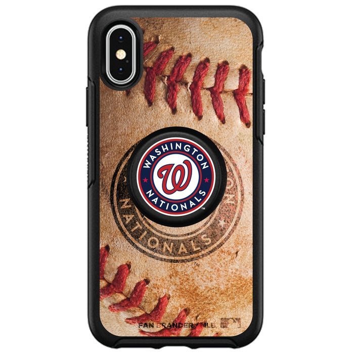 OtterBox Otter + Pop symmetry Phone case with Washington Nationals Primary Logo with Baseball Design
