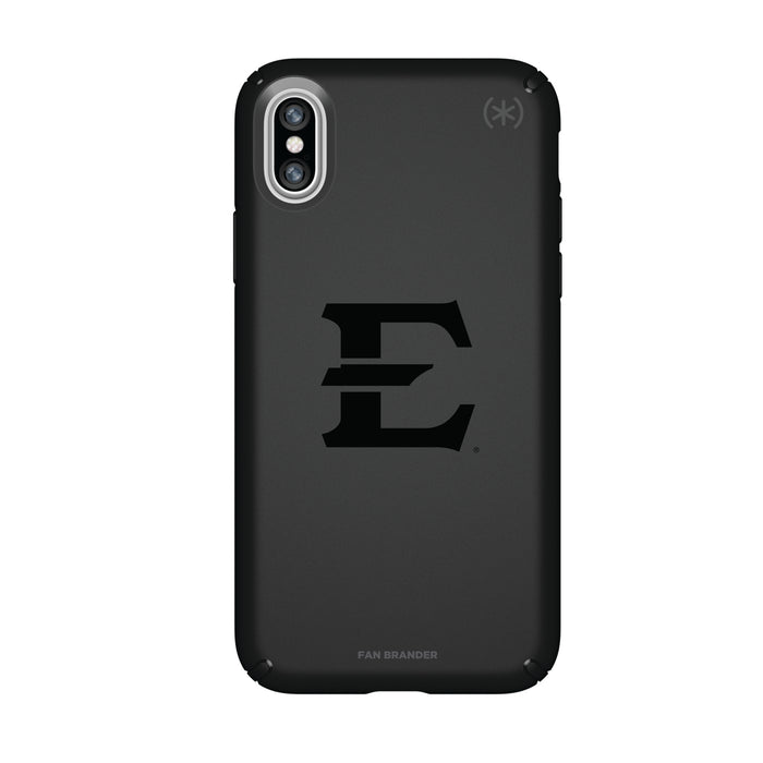 Speck Black Presidio Series Phone case with Eastern Tennessee State Buccaneers Primary Logo in Black