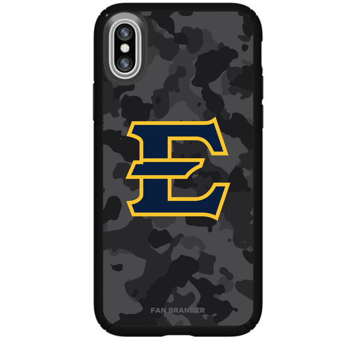 Speck Black Presidio Series Phone case with Eastern Tennessee State Buccaneers Urban Camo design