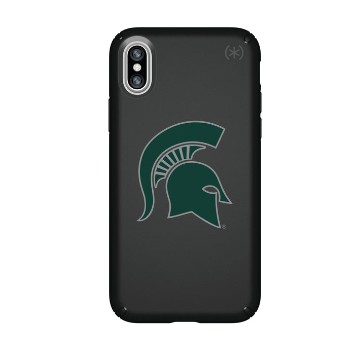 Speck Black Presidio Series Phone case with Michigan State Spartans Primary Logo