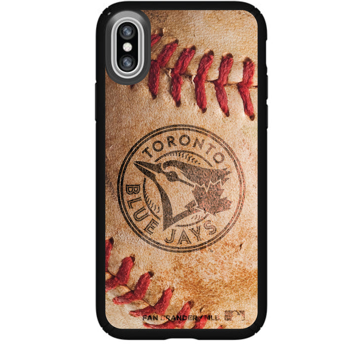 Speck Black Presidio Series Phone case with Toronto Blue Jays Primary Logo with Baseball Design