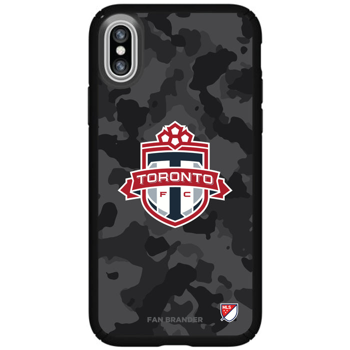 Speck Black Presidio Series Phone case with Toronto FC Urban Camo Background