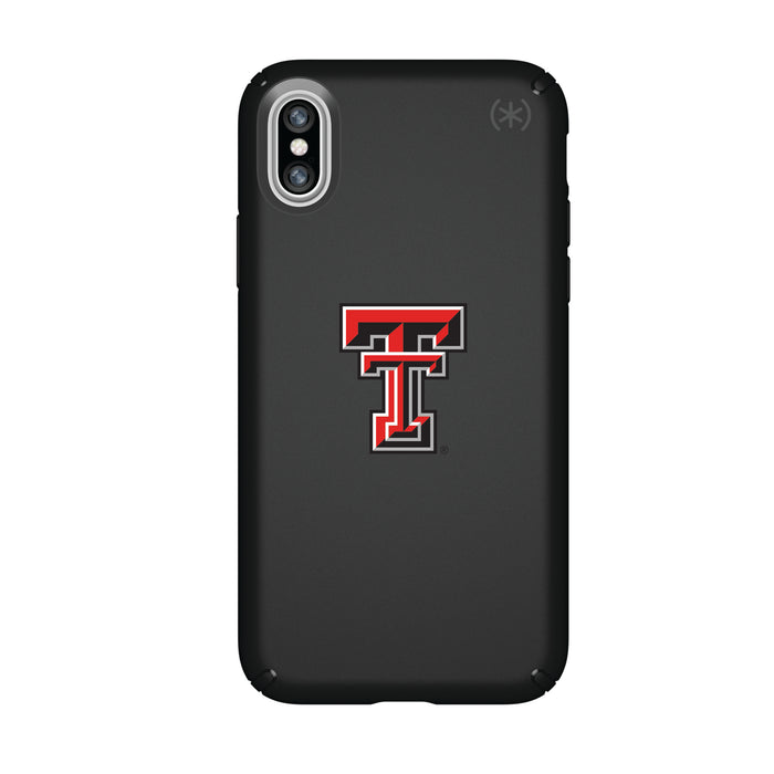 Speck Black Presidio Series Phone case with Texas Tech Red Raiders Primary Logo
