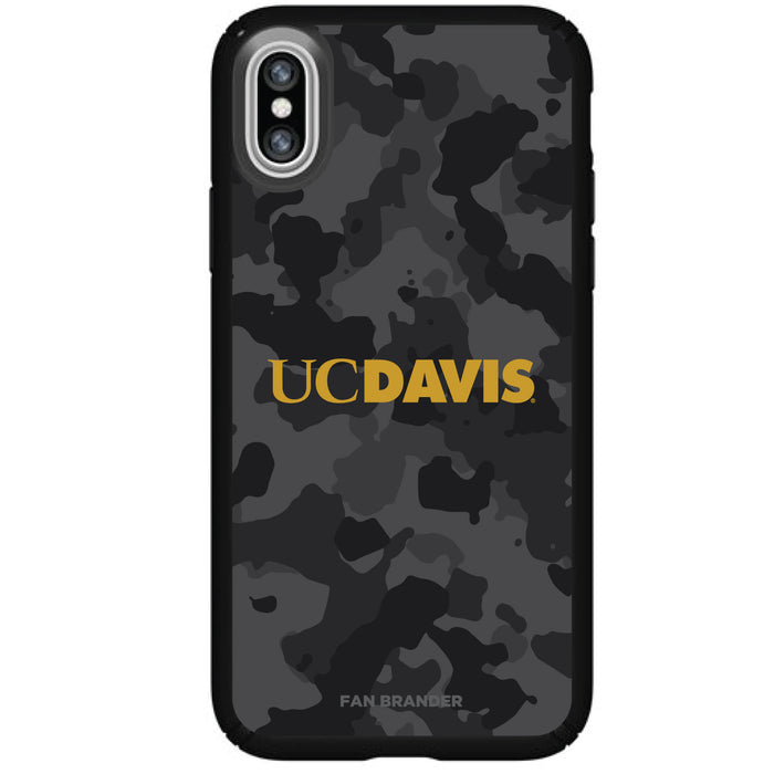 Speck Black Presidio Series Phone case with UC Davis Aggies Urban Camo design