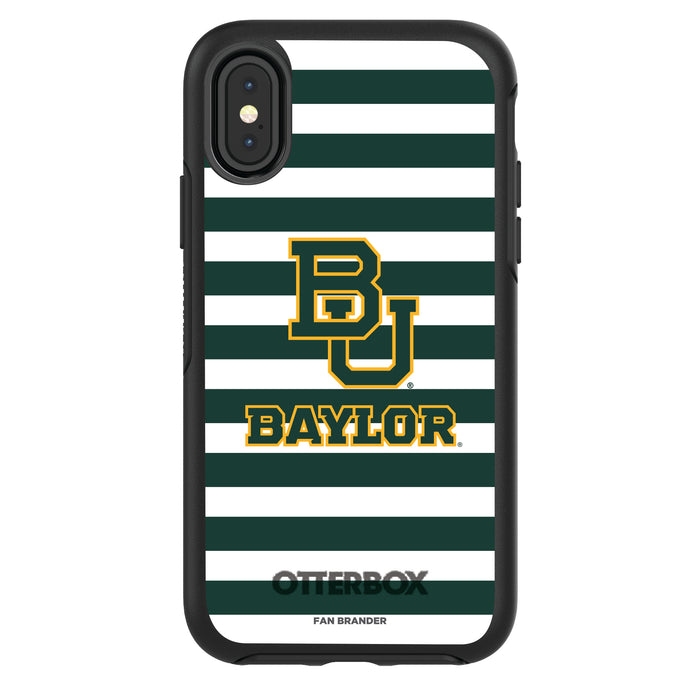 OtterBox Black Phone case with Baylor Bears Tide Primary Logo and Striped Design