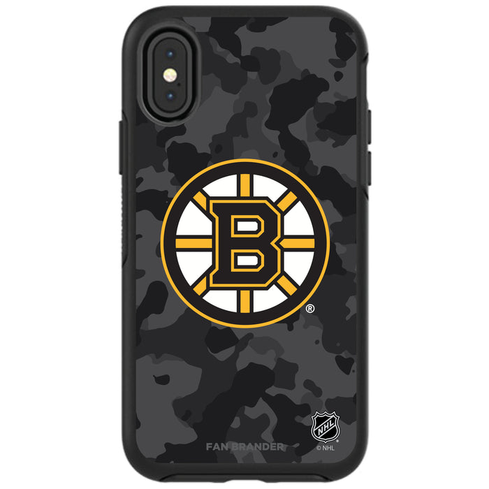 OtterBox Black Phone case with Boston Bruins Urban Camo design