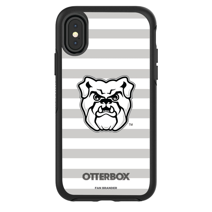 OtterBox Black Phone case with Butler Bulldogs Tide Primary Logo and Striped Design