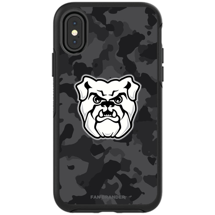 OtterBox Black Phone case with Butler Bulldogs Urban Camo Background