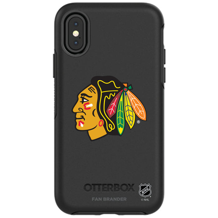 OtterBox Black Phone case with Chicago Blackhawks Primary Logo