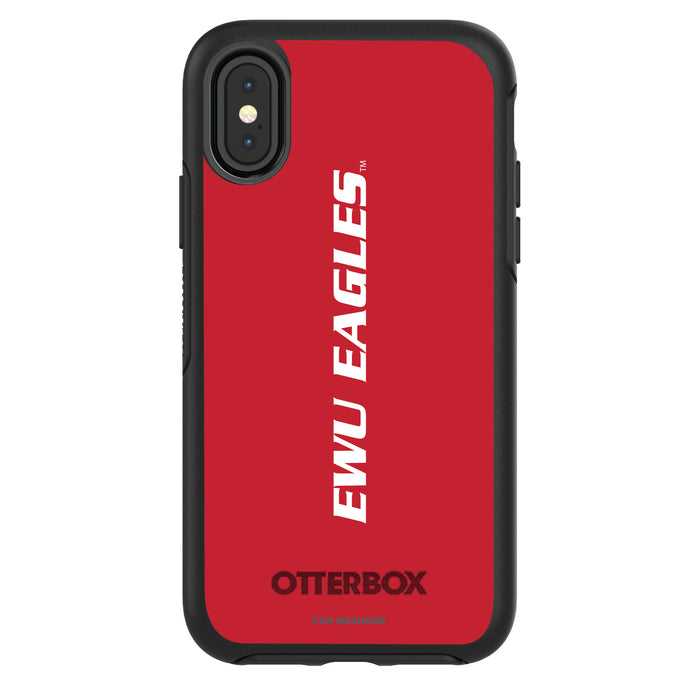 OtterBox Black Phone case with Eastern Washington Eagles Wordmark Design