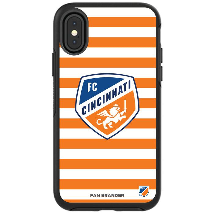OtterBox Black Phone case with FC Cincinnati Stripes