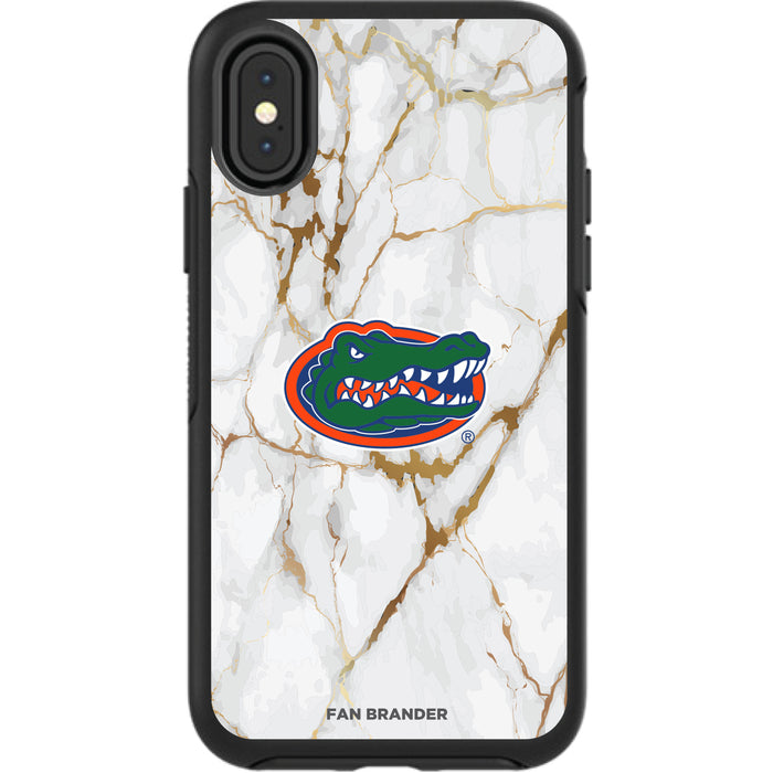 OtterBox Black Phone case with Florida Gators Tide White Marble Background