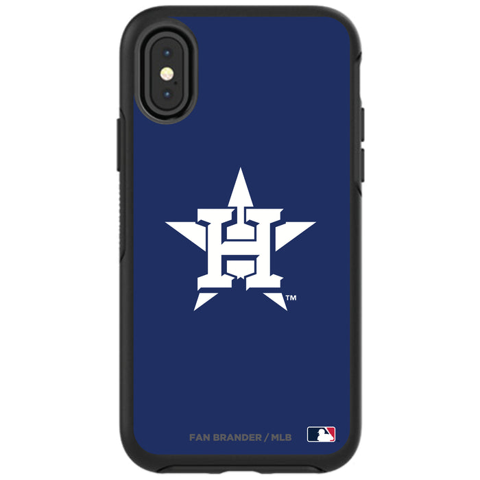 OtterBox Black Phone case with Houston Astros Primary Logo and Team Background