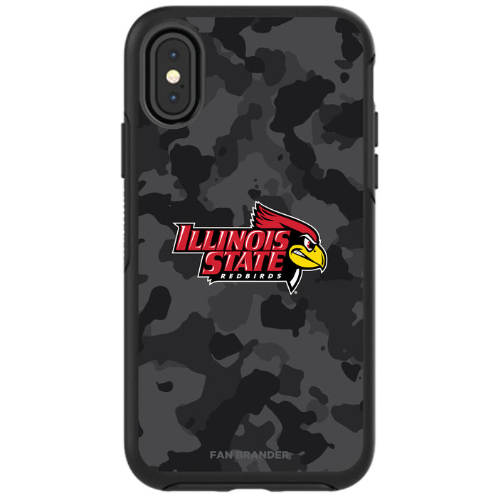 OtterBox Black Phone case with Illinois State Redbirds Urban Camo Background