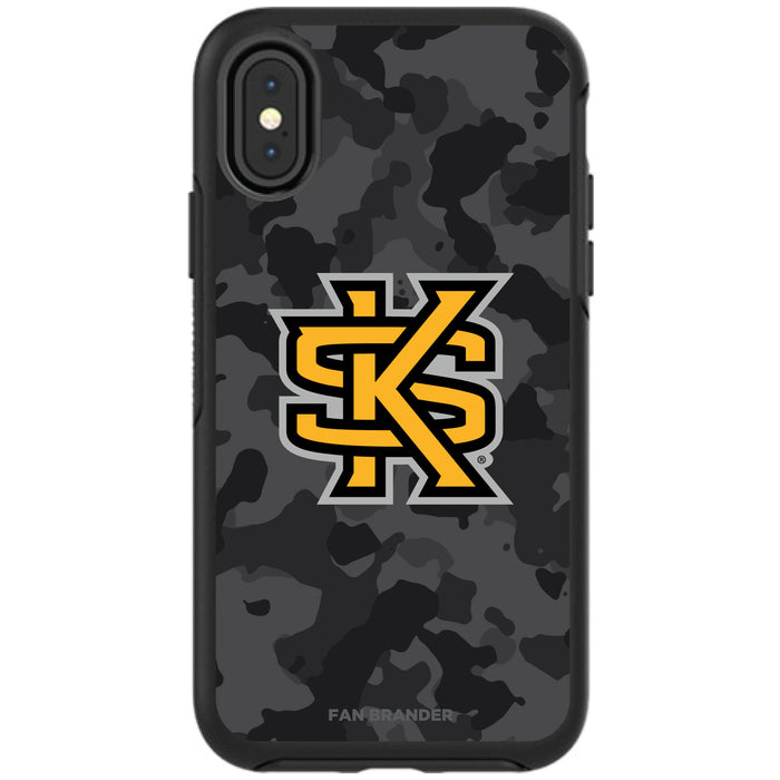 OtterBox Black Phone case with Kennesaw State Owls Urban Camo Background