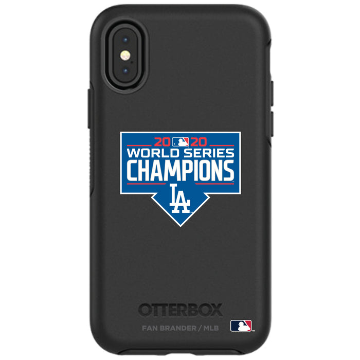 OtterBox Black Phone case with Los Angeles Dodgers 2020 MLB Champions Design