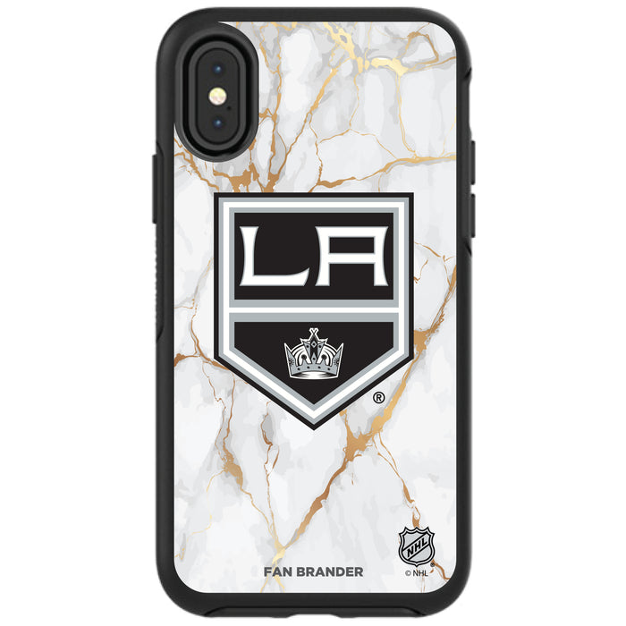 OtterBox Black Phone case with Los Angeles Kings White Marble design