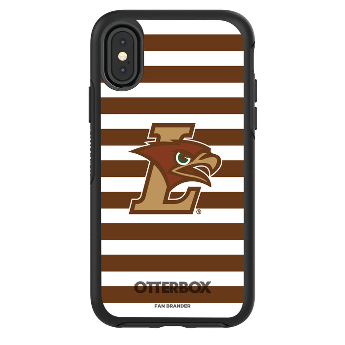 OtterBox Black Phone case with Lehigh Mountain Hawks Tide Primary Logo and Striped Design