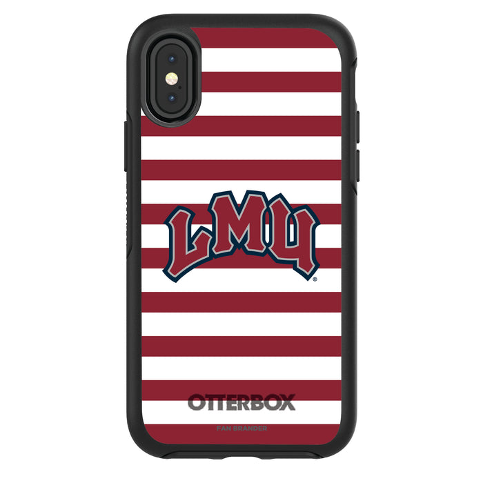 OtterBox Black Phone case with Loyola Marymount University Lions Tide Primary Logo and Striped Design
