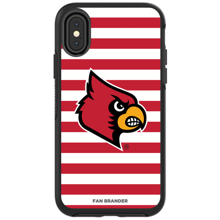 OtterBox Black Phone case with Louisville Cardinals Stripes Design