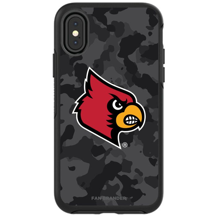 OtterBox Black Phone case with Louisville Cardinals Urban Camo Background