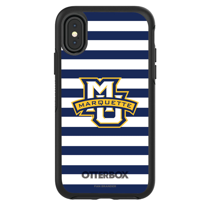 OtterBox Black Phone case with Marquette Golden Eagles Tide Primary Logo and Striped Design