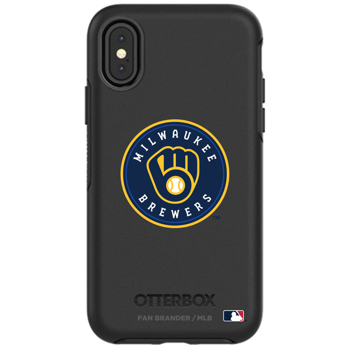OtterBox Black Phone case with Milwaukee Brewers Primary Logo