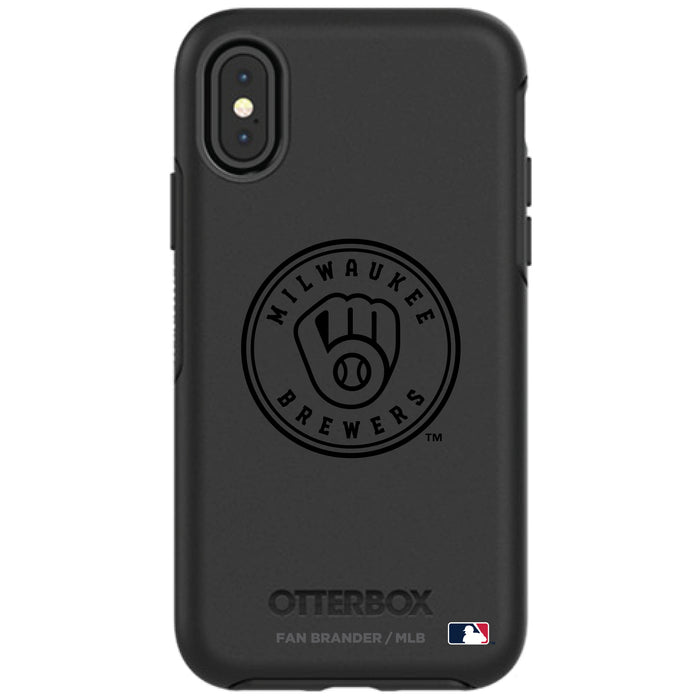 OtterBox Black Phone case with Milwaukee Brewers Primary Logo in Black