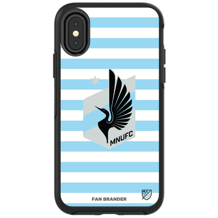 OtterBox Black Phone case with Minnesota United FC Stripes